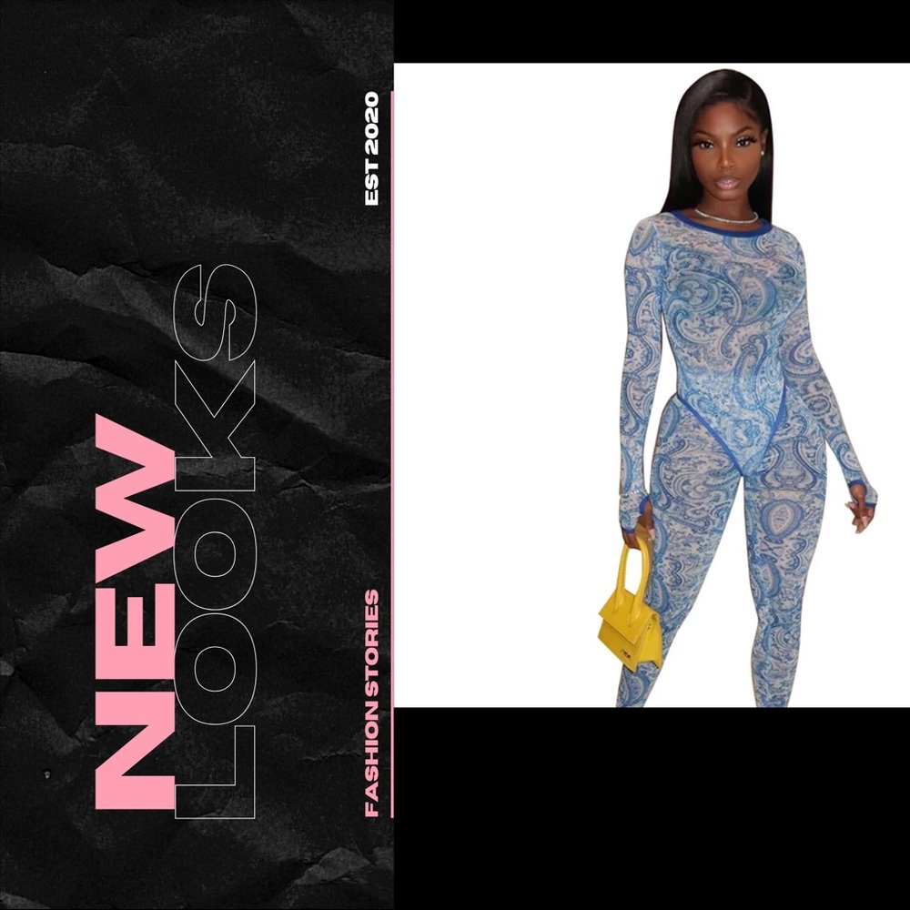 New Paisley Bodysuit and Leggings Set